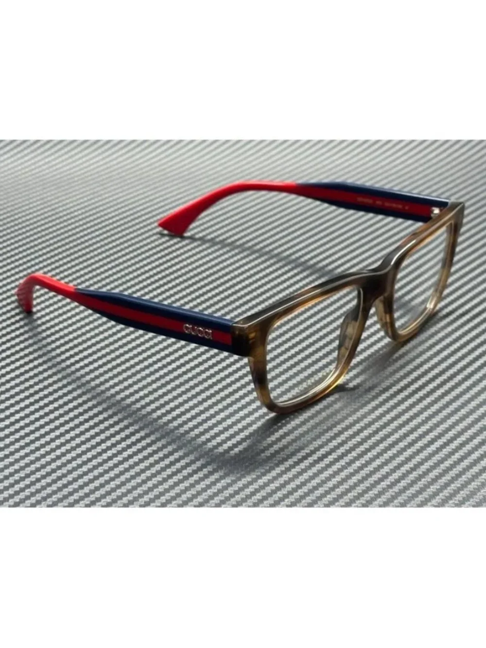 New Gucci Men Havana Blue Eyeglasses 53-19-145
